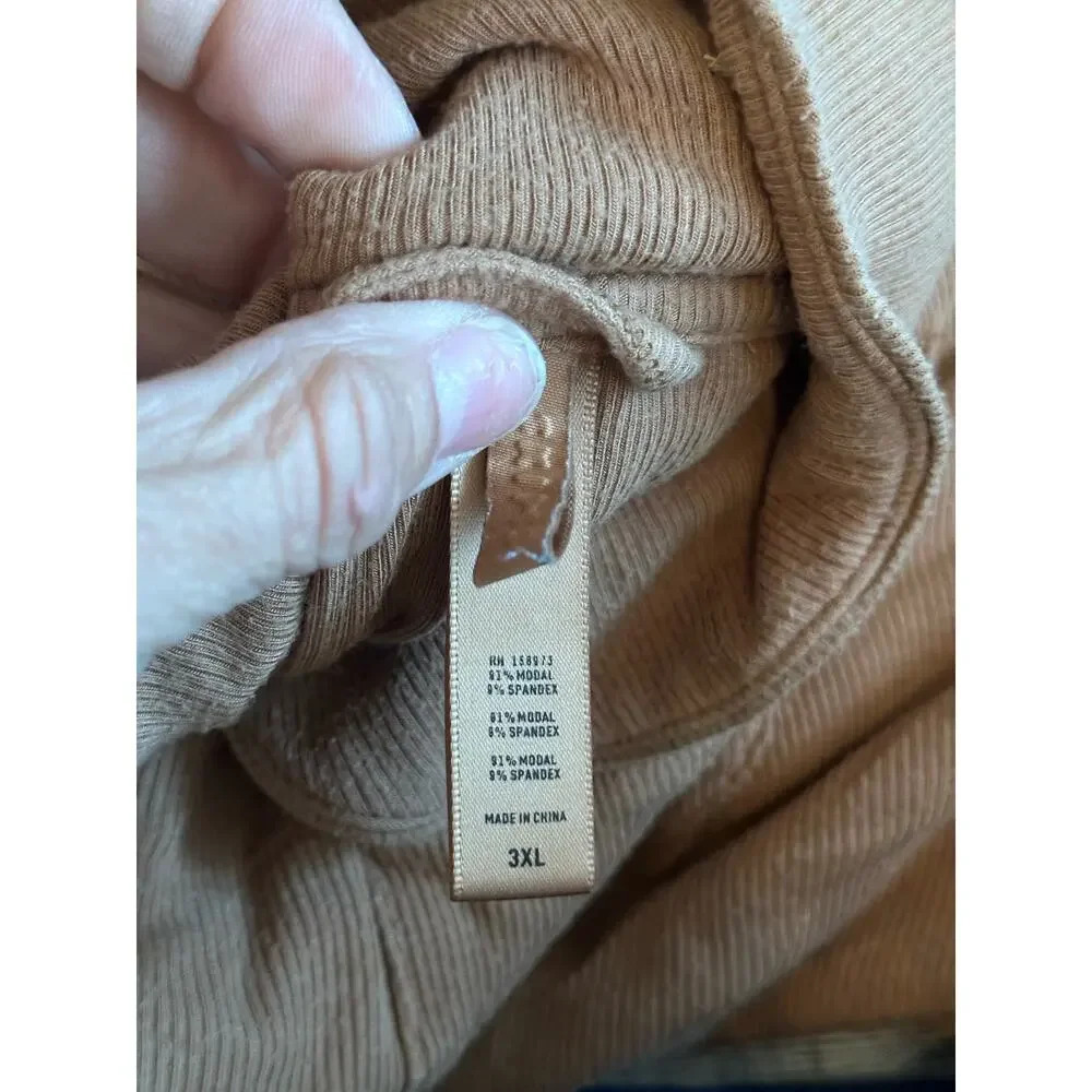 SKIMS Camel Rib Sleepwear Loungewear Pajamas Set Size 3XL - Picture 8 of 10